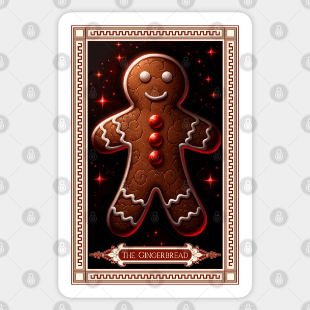 The Gingerbread Man Tarot Card Sticker by HolidayBug